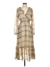 Hayden 100% Polyester Paisley Tan Casual Dress Size S - photo 1
