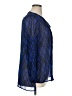 Double Click 100% Polyester Blue 3/4 Sleeve Blouse Size XL - photo 4
