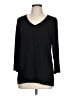 Chico's Black 3/4 Sleeve T-Shirt Size L - photo 1