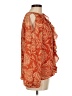 1.State 100% Polyester Orange 3/4 Sleeve Blouse Size M - photo 4