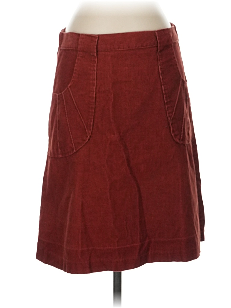 Pre-owned Unbranded Casual Skirt In Burgundy