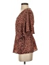 Mi ami Brown Short Sleeve Blouse Size S - photo 5