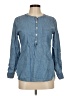 Per Se 100% Cotton Blue Long Sleeve Blouse Size M - photo 1