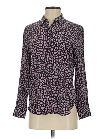 Equipment Long Sleeve Silk Top (view 1)