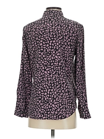 Equipment Long Sleeve Silk Top (view 2)