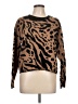 DKNY Animal Print Brown Pullover Sweater Size L - photo 1