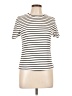 Shein Stripes Ivory Short Sleeve Turtleneck Size L - photo 1