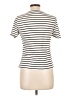Shein Stripes Ivory Short Sleeve Turtleneck Size L - photo 2