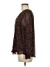 West Kei 100% Polyester Animal Print Brown 3/4 Sleeve Blouse Size M - photo 5