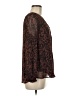 West Kei 100% Polyester Animal Print Brown 3/4 Sleeve Blouse Size M - photo 4