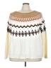 Crown & Ivy Argyle Ivory Pullover Sweater Size 4X - photo 1