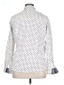 Chaps 100% Cotton Polka Dots White Long Sleeve Blouse Size XL - photo 2