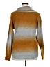 AB Studio Metallic Gold Turtleneck Sweater Size XL - photo 2