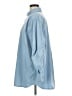 Athleta 100% Polyester Solid Blue 3/4 Sleeve Blouse Size M - photo 5