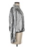 Current Air Metallic Silver Long Sleeve Blouse Size S - photo 4
