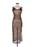 Unbranded 100% Polyester Brown Cocktail Dress Size M - photo 1