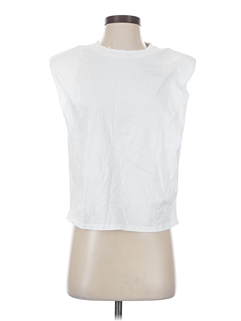 Pre-owned Babaton Sleeveless T-shirt In White