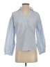Industry 100% Cotton Blue 3/4 Sleeve Button-Down Shirt Size XS - photo 1