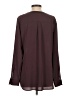 Ann Taylor 100% Polyester Burgundy Long Sleeve Blouse Size S - photo 2