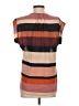 Daniel Rainn 100% Polyester Stripes Brown Short Sleeve Top Size S - photo 2