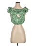 Lush 100% Rayon Green Sleeveless Blouse Size S - photo 1