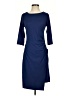 Assorted Brands Solid Blue Casual Dress Size S - photo 1