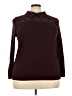 Evans Burgundy Long Sleeve Blouse Size 22 - 24 - photo 1