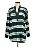 Gap 100% Polyester Stripes Teal 3/4 Sleeve Blouse Size M - photo 1