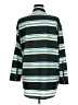 Gap 100% Polyester Stripes Teal 3/4 Sleeve Blouse Size M - photo 2