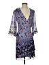 Nanette Lepore 100% Polyester Paisley Blue Cocktail Dress Size 4 - photo 1