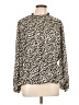 Maurices 100% Polyester Animal Print Ivory Long Sleeve Blouse Size L - photo 1