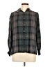 Max Studio 100% Rayon Plaid Green Long Sleeve Button-Down Shirt Size M - photo 1