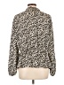 Maurices 100% Polyester Animal Print Ivory Long Sleeve Blouse Size L - photo 2
