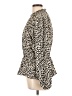 Maurices 100% Polyester Animal Print Ivory Long Sleeve Blouse Size L - photo 5