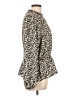 Maurices 100% Polyester Animal Print Ivory Long Sleeve Blouse Size L - photo 4