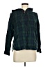L.L.Bean 100% Cotton Plaid Green Cardigan Size M - photo 1