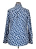 Merona 100% Polyester Print Blue Long Sleeve Blouse Size XL - photo 2