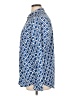 Merona 100% Polyester Print Blue Long Sleeve Blouse Size XL - photo 5