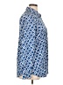 Merona 100% Polyester Print Blue Long Sleeve Blouse Size XL - photo 4