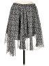 ALLSAINTS 100% Polyester Polka Dots Gray Silver Casual Skirt Size 6 - photo 1