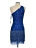 Mac Duggal 100% Polyester Blue Cocktail Dress Size 2 - photo 2