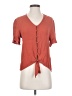 Blue Rain 100% Viscose Orange Short Sleeve Blouse Size S - photo 1