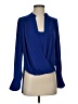 BCBGMAXAZRIA 100% Polyester Blue Long Sleeve Blouse Size XS - photo 1
