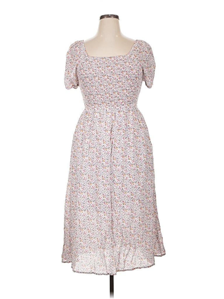 Pre-owned Indigo Rose Casual Dress In White