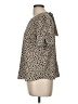 Papermoon 100% Polyester Animal Print Tan Short Sleeve Blouse Size M (petite) - photo 5