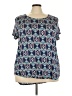 Simplee Tweed Blue Short Sleeve T-Shirt Size 3X - photo 1