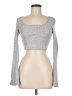 Shein Silver Long Sleeve Top Size 6 - photo 1