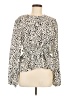 Shein Animal Print Ivory Long Sleeve Blouse Size 8 - 10 - photo 1