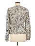 Shein Animal Print Ivory Long Sleeve Blouse Size 8 - 10 - photo 2