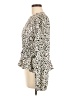 Shein Animal Print Ivory Long Sleeve Blouse Size 8 - 10 - photo 5